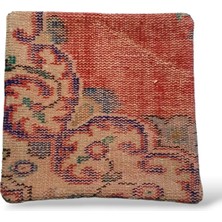 Ottoman Pouffe Art Deco Bohem Eskitme Özel Seri Halı El Dokuması Vintage Kırlent Minder 40X40CM