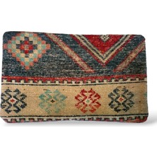 Ottoman Pouffe Art Deco Bohem ''özel Seri Halı'' El Dokuması Vintage Kırlent Minder 30X50CM [62]