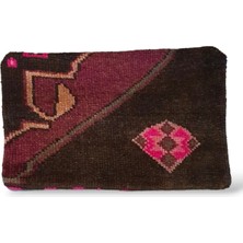 Ottoman Pouffe Art Deco Bohem Eskitme Özel Seri Halı El Dokuması Vintage Kırlent Minder 30X50CM [79]