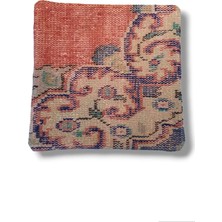 Ottoman Pouffe Art Deco Bohem ''özel Seri Halı'' El Dokuması Vintage Kırlent Minder 40X40CM 361