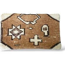 Ottoman Pouffe Art Deco ''özel Seri Halı'' El Dokuması Vintage Bohem Otantik Kırlent Minder 30X50CM [30]