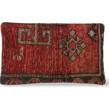 Ottoman Pouffe Art Deco Bohem Eskitme Özel Seri Halı El Dokuması Vintage Kırlent Minder 30X50CM [49]