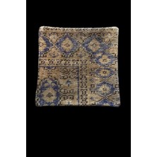 Ottoman Pouffe Art Deco El Dokuması Özel Seri Halı Vintage Kırlent Minder 40X40CM (0127)