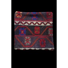 Ottoman Pouffe - Art Deco Bohem Halı El Dokuması Vintage Kırlent Minder 40X40CM (0105)