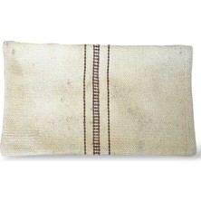 Ottoman Pouffe Art Deco Bohem Eskitme Özel Seri Halı El Dokuması Vintage Kırlent Minder 30X50CM [63]