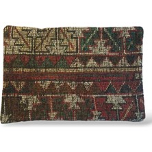 Ottoman Pouffe Art Deco Bohem Eskitme Özel Seri Halı El Dokuması Vintage Kırlent Minder 40X60CM (023)