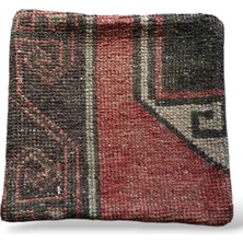 Ottoman Pouffe Art Deco Bohem Özel Seri Halı El Dokuması Vintage Kırlent Minder 30X30CM [033]
