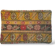 Ottoman Pouffe Art Deco Bohem Eskitme Özel Seri Halı El Dokuması Vintage Kırlent Minder 40X60CM [043]