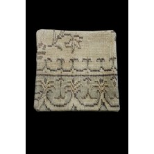 Ottoman Pouffe Art Deco Bohem Özel Seri Halı El Dokuması Vintage Kırlent Minder 40X40CM (0181)