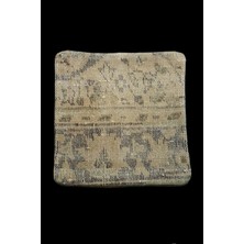 Ottoman Pouffe Art Deco Bohem Özel Seri Halı El Dokuması Vintage Kırlent Minder 40X40CM (0171)