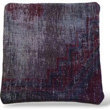 Ottoman Pouffe Art Deco Bohem Eskitme Özel Seri Halı El Dokuması Vintage Kırlent Minder 40X40CM (0232)