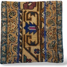 Ottoman Pouffe Art Deco Bohem ''özel Seri Halı'' El Dokuması Vintage Kırlent Minder 40X40CM 414