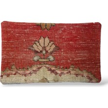 Ottoman Pouffe Art Deco Bohem Eskitme Özel Seri Halı El Dokuması Vintage Kırlent Minder 30X50CM [089]