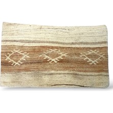 Ottoman Pouffe Art Deco ''özel Seri Halı'' El Dokuması Vintage Bohem Otantik Kırlent Minder 30X50CM [70]