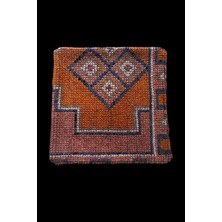 Ottoman Pouffe Art Deco Özel Seri El Dokuması Halı Vintage Kırlent Minder 40X40CM (0122)