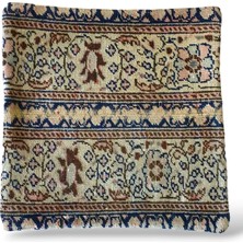 Ottoman Pouffe Art Deco Bohem Eskitme Özel Seri Halı El Dokuması Vintage Kırlent Minder 40X40CM (0302)