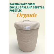 Nomikase Kapaklı Pamuk Kordon Ipten Çok Amaçlı Sepet - Sebze ve Poşet Saklama Çözümü