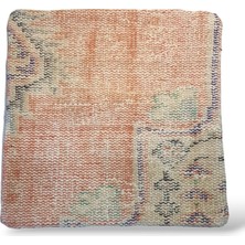 Ottoman Pouffe Art Deco Bohem ''özel Seri Halı'' El Dokuması Vintage Kırlent Minder 40X40CM (348)