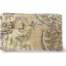 Ottoman Pouffe Art Deco Bohem Eskitme Özel Seri Halı El Dokuması Vintage Kırlent Minder 30X50CM [68]
