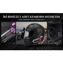 Kemborn Motosiklet  Kask Kulaklık intercom Bluetooth 5.3   2 binicili 1 Adet İnterkom MÜZİK PAYLAŞIM  X2PRO.  5. NESİL