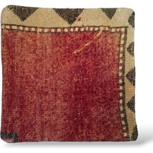 Ottoman Pouffe Art Deco Bohem Halı El Dokuması Vintage Kırlent Minder 40X40CM 348