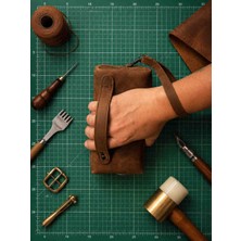 Vintage Leather Craft Hakiki Deri Erkek El Çantası