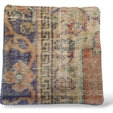 Ottoman Pouffe Art Deco Bohem Halı El Dokuması Vintage Kırlent Minder 40X40CM 375