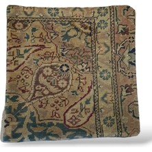 Ottoman Pouffe Art Deco Bohem Halı El Dokuması Vintage Kırlent Minder 40X40CM 348