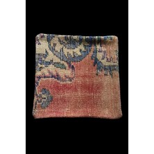 Ottoman Pouffe Açılışa Özel %50 Off ! Art Deco El Dokuması Halı Vintage Kırlent Minder 40X40CM (0118)