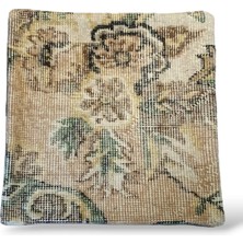 Ottoman Pouffe Art Deco Bohem Halı El Dokuması Vintage Kırlent Minder 40X40CM 376
