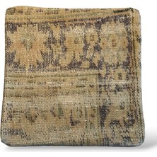 Ottoman Pouffe Art Deco Bohem Halı El Dokuması Vintage Kırlent Minder 40X40CM 416