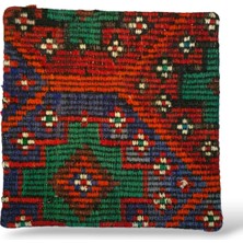 Ottoman Pouffe Art Deco Bohem Halı El Dokuması Vintage Kırlent Minder 50X50CM [8]