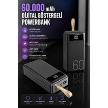 Elivora Powerbank 60.000 Mah Hızlı Şarj 4 Çıkışlı Uzun Şarj Süreli Dijital Göstergeli