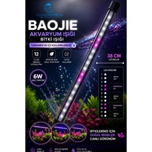Baojie Akvaryum Işığı - Bitki Işığı - Balık Işığı - Tamamen Su Içinde Kullanılabilir - 12 LED - Pembe Beyaz - 38 cm - Güçlü Aydınlatma - 6W