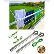 Yuvarlak Korkuluklu Balkon Çamaşır Askısı - Metal Tasarım