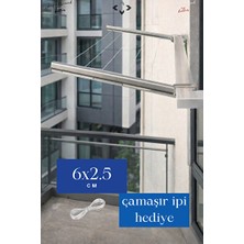 Paslanmaz Alüminyum Kare Balkon Küpeşte Askısı, Güçlü ve Estetik