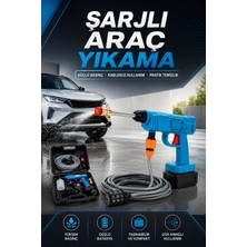 Elivora Şarjlı Oto Yıkama, Bahçe Sulama Tabancası Makinesi Yüksek Basınçlı