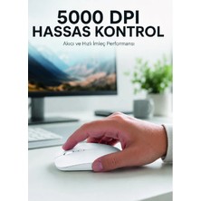 Elivora Kablosuz Bluetooth Oyuncu Mouse Sessiz Tıklama Ergonomik Wireless Fare