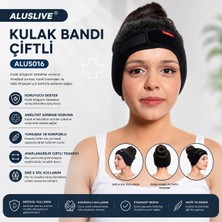 Aluslive Lüx Kulak Bandı Çiftli Yetişkin Kulak Koruyucu Sağ ve Sol Kullanılabilir Esnek Medikal Kulak Bandı ALUS016