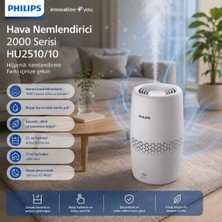 Philips 2000 Serisi Hava Nemlendirici, Evaporatif Sistem, Otomatik Nem Kontrolü, Sessiz Gece Modu HU2510/10