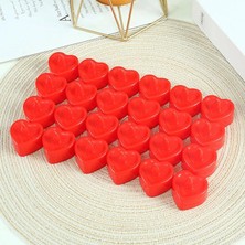 Wintoup #mum Kompakt Dekoratif Işık Estetik LED Aydınlatma Pratik Uzun Ömürlü Pilli Kalp Mum 1.8 cm 24'lü