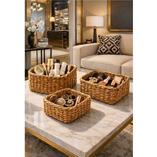 Knittingtr Maison Luré Kare Hasır Mutfak ve Banyo Organizeri – Çok Amaçlı Saklama ve Düzenleme Çöz