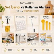 Novaura 4'lü Pratik Ev Seti Düzenle + Ölç + Spreyle + Temizle