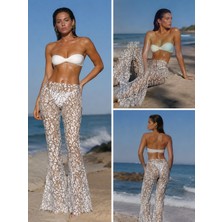 Deep Beach Dantel ispanyol paça astarsız pareo pantolon