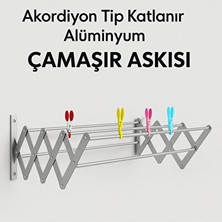 UltraNova Vaelmont Katlanabilir 9 Çubuklu Akordiyon Çamaşır Askısı Çamaşır Kurutmalık