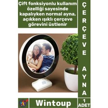 Wintoup #çerçeve Işıklı USB Pilli LED Dekoratif Hediyelik Modern Şık Tasarım Sihirli Ayna Fotoğraf Çerçevesi