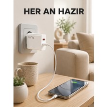Elivora 67 Watt Type C Şarj Adaptörü Asus Zenfone 7 8 9 Uyumlu Yeni Nesil