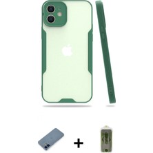 Marsilyan™- iPhone 12 Kılıf Atlas Asil Serisi - Siyah Joko Magic 5d Hayalet Cam + Metal Kamera Lens Koruma Cam - Mı
