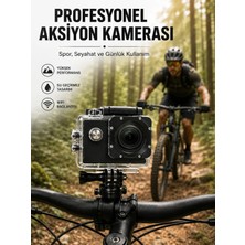Elivora Profesyonel Çekimler Için 4K Ultra Hd Wifi Spor Kamerası