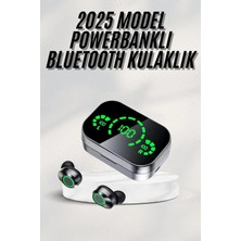 Elivora Yeni Nesil Bluetooth Kulaklık Çağrı Cevaplayabilen Dijital Göstergeli Powerbankli